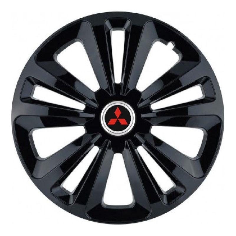 Set 4 Capace Roti Terra Negru R15, pentru Mitsubishi