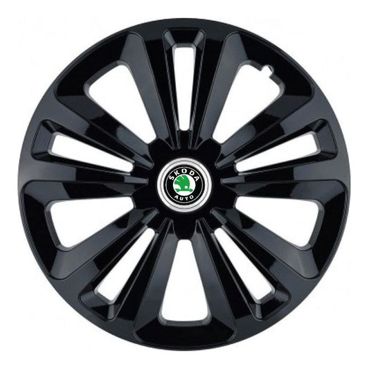 Set 4 Capace Roti Terra Negru R16, pentru Skoda