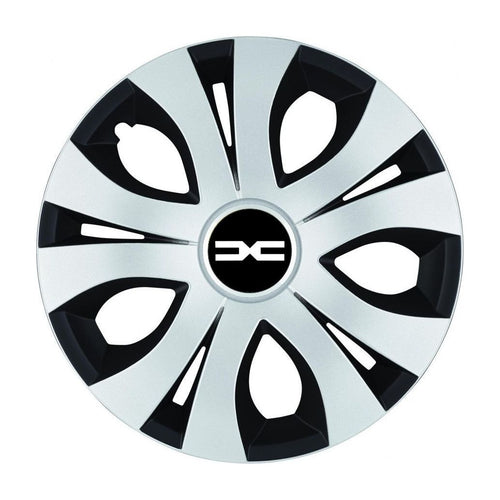Set 4 Capace Roti Top Gri-Negru R14, Compatibil Cu Dacia Nou