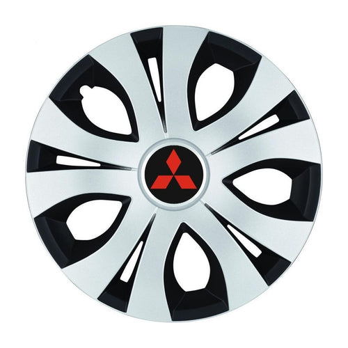 Set 4 Capace Roti Top Gri-Negru R14, Compatibil Cu Mitsubishi