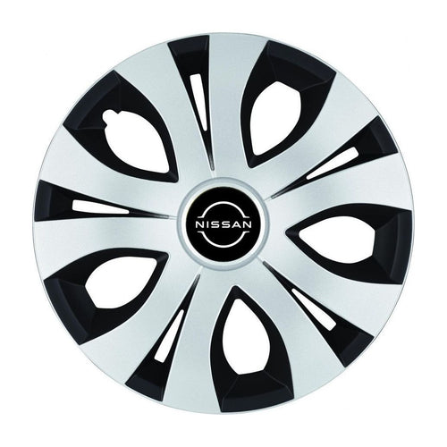 Set 4 Capace Roti Top Gri-Negru R14, Compatibil Cu Nissan Nou