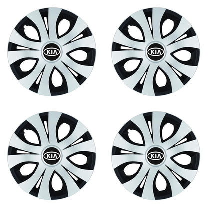 Set 4 Capace Roti Top Gri-Negru R15, Compatibil Cu Kia