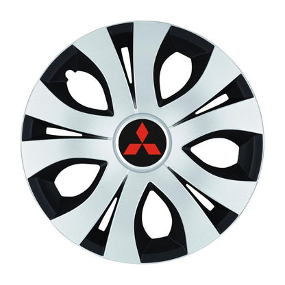 Комплект 4 таса Top сиво-черни R15, съвместими с Mitsubishi