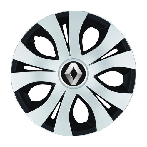 Set 4 Capace Roti Top Gri-Negru R15, Compatibil Cu Renault