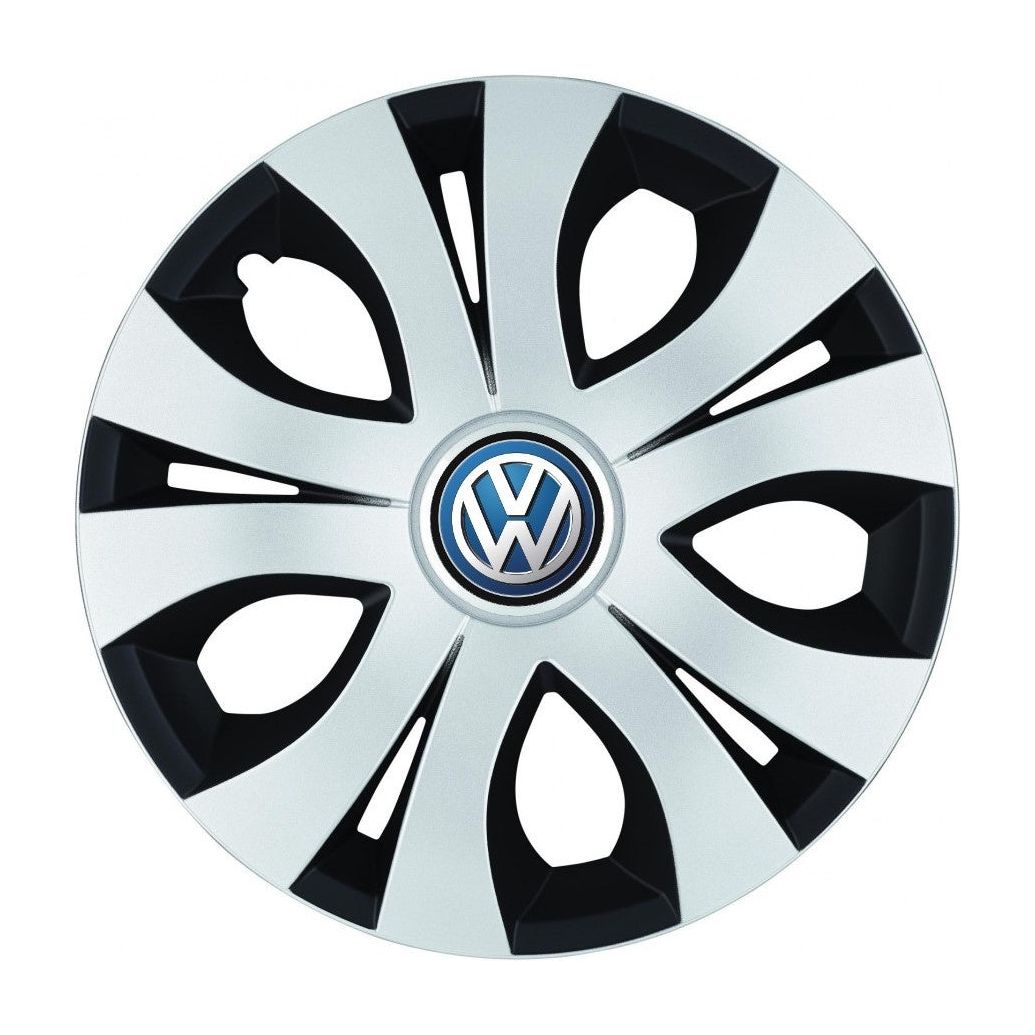 Set 4 Capace Roti Top Gri-Negru R15, Compatibil Cu Volkswagen
