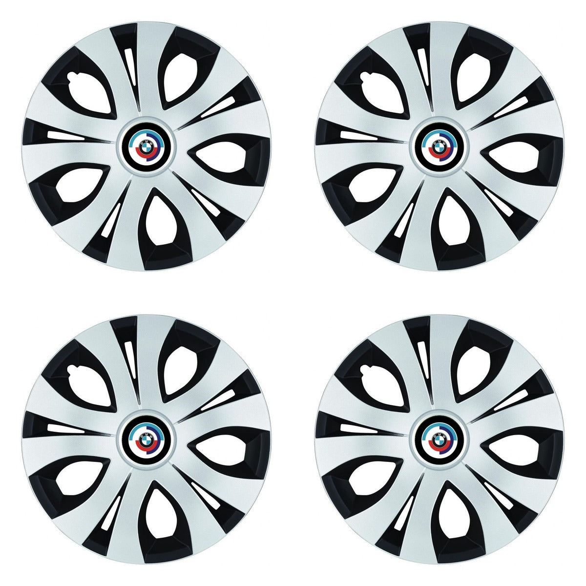 Set 4 Capace Roti Top Gri-Negru R16, Compatibil Cu BMW Nou