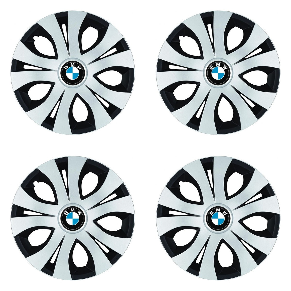 Set 4 Capace Roti Top Gri-Negru R16, Compatibil Cu BMW