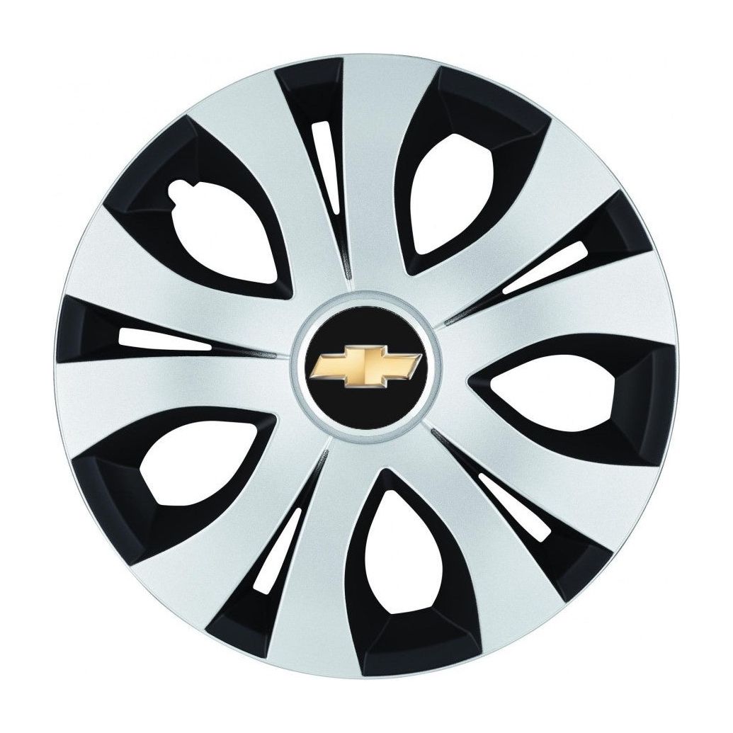 Set 4 Capace Roti Top Gri-Negru R16, Compatibil Cu Chevrolet