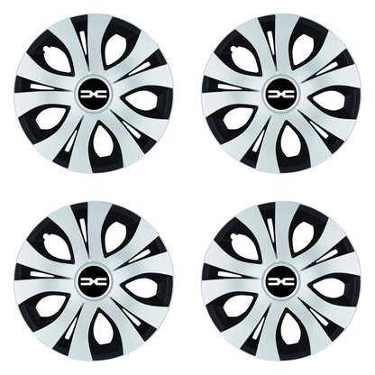 Set 4 Capace Roti Top Gri-Negru R16, Compatibil Cu Dacia Nou