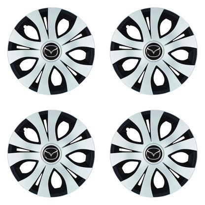 Set 4 Capace Roti Top Gri-Negru R16, Compatibil Cu Mazda