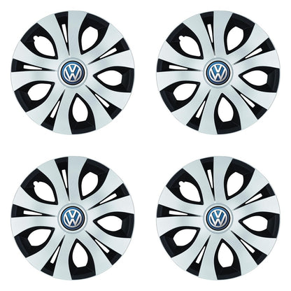 Set 4 Capace Roti Top Gri-Negru R16, Compatibil Cu Volkswagen