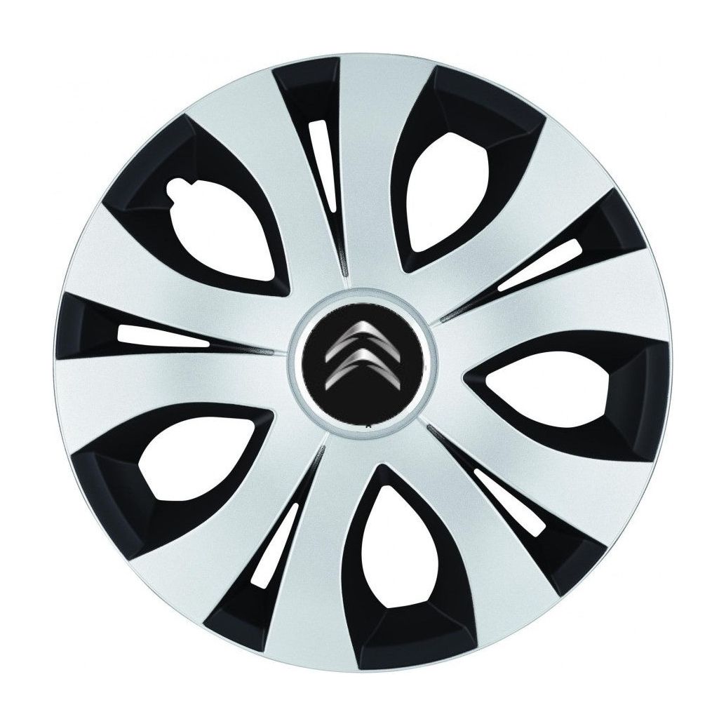 Set 4 Capace Roti Top Gri-Negru R17, Compatibil Cu Citroen