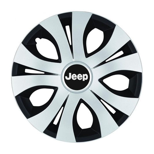 4 db-os szürke-fekete R17-es felső dísztárcsa készlet, Jeep kompatibilis