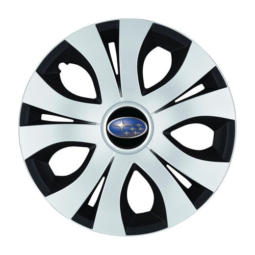 Set 4 Capace Roti Top Gri-Negru R17, Compatibil Cu Subaru