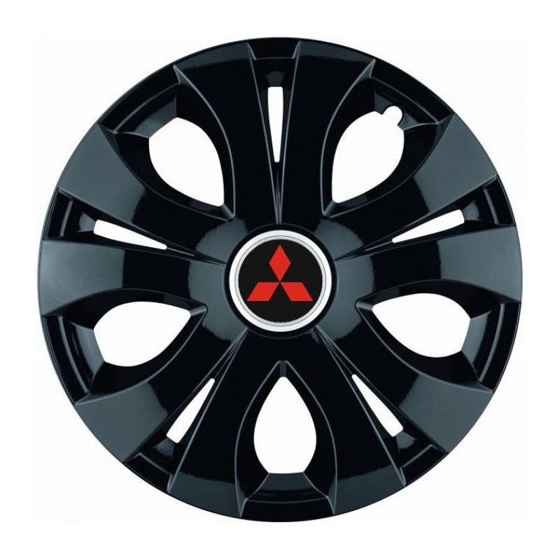 Set 4 Capace Roti Top Negru R14, Compatibil Cu Mitsubishi