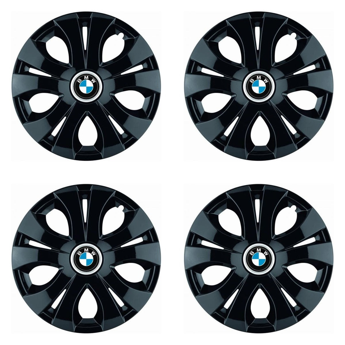 Set 4 Capace Roti Top Negru R15, Compatibil Cu BMW