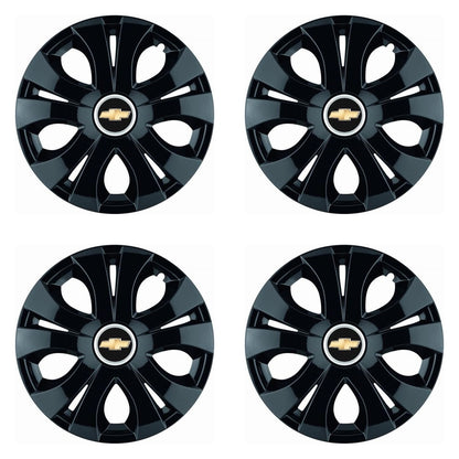 Set 4 Capace Roti Top Negru R15, Compatibil Cu Chevrolet