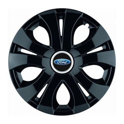 Set 4 Capace Roti Top Negru R15, Compatibil Cu Ford