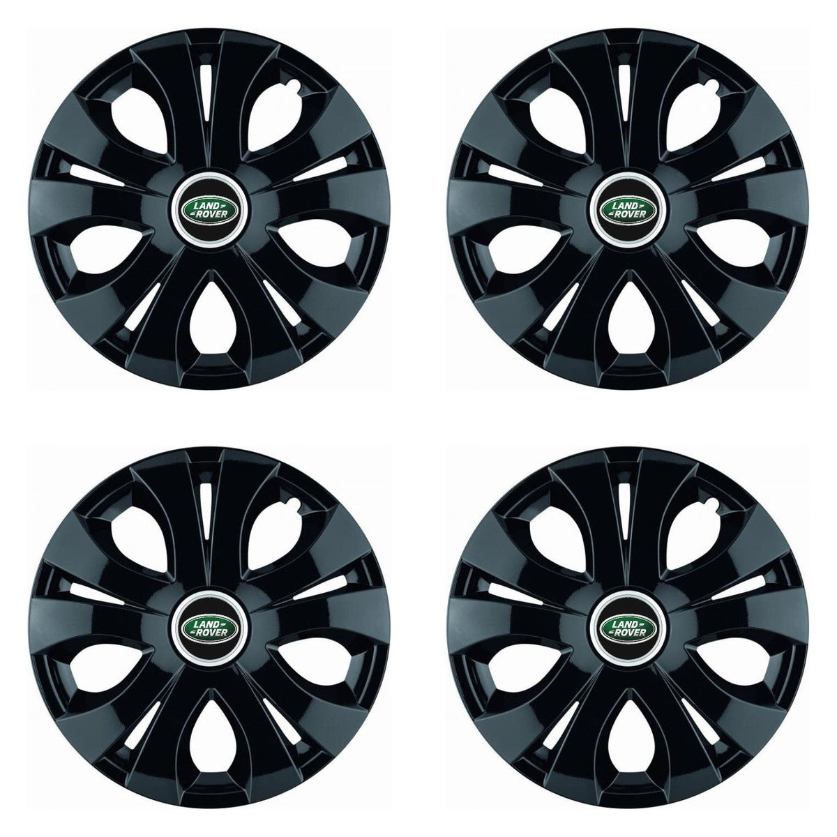 Set 4 Capace Roti Top Negru R15, Compatibil Cu Land Rover