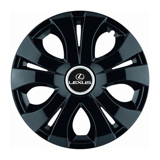 Set 4 Capace Roti Top Negru R15, Compatibil Cu Lexus
