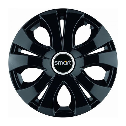 Set 4 Capace Roti Top Negru R15, Compatibil Cu Smart