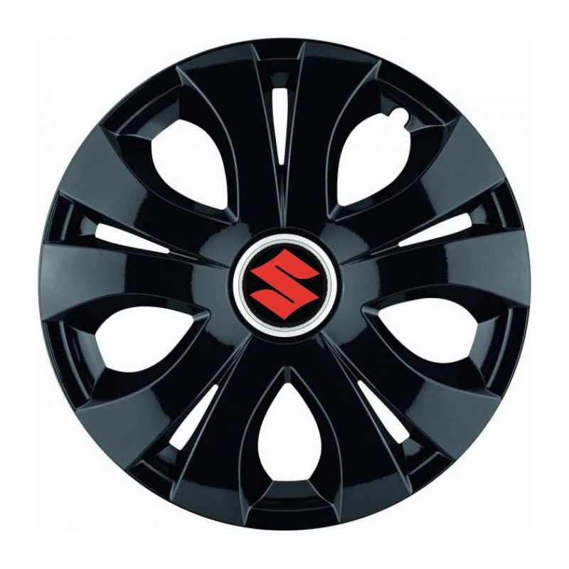 Set 4 Capace Roti Top Negru R15, Compatibil Cu Suzuki