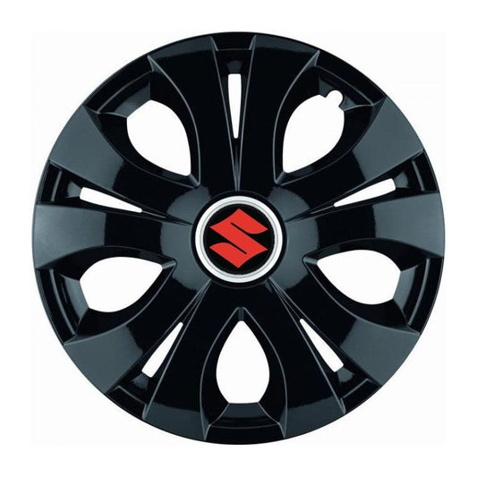 Set 4 Capace Roti Top Negru R15, Compatibil Cu Suzuki