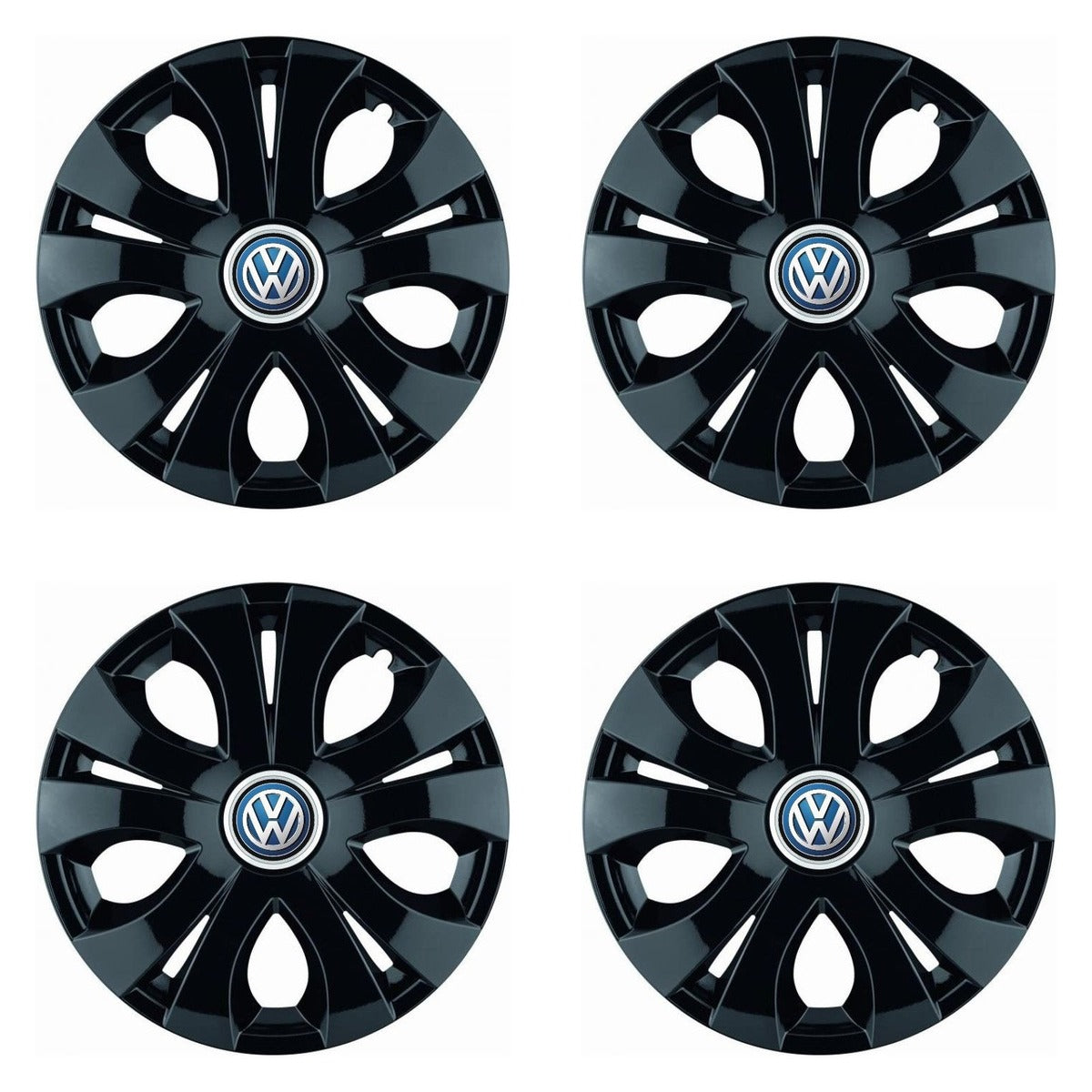 Set 4 Capace Roti Top Negru R15, Compatibil Cu Volkswagen
