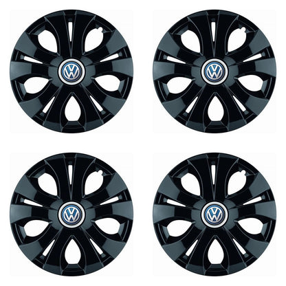 Set 4 Capace Roti Top Negru R15, Compatibil Cu Volkswagen