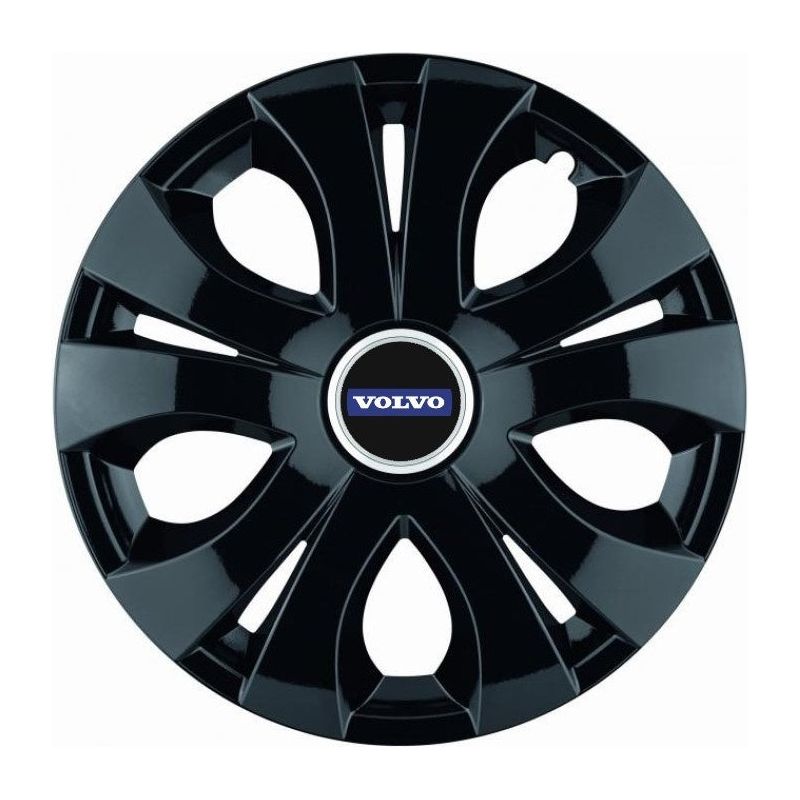 Set 4 Capace Roti Top Negru R15, Compatibil Cu Volvo
