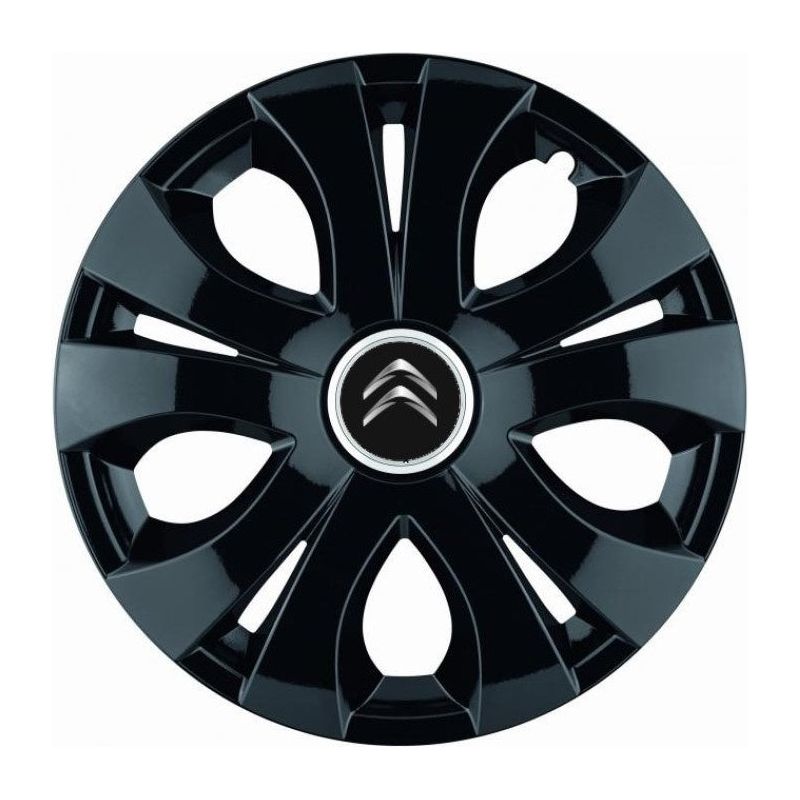 Set 4 Capace Roti Top Negru R16, Compatibil Cu Citroen