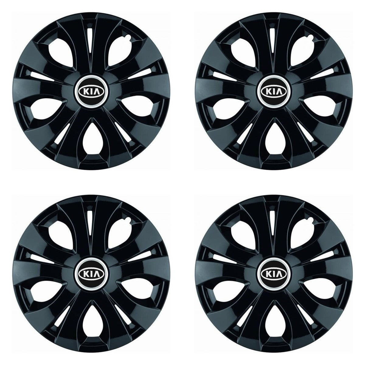 Set 4 Capace Roti Top Negru R16, Compatibil Cu Kia