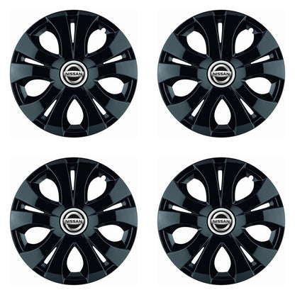 Set 4 Capace Roti Top Negru R16, Compatibil Cu Nissan