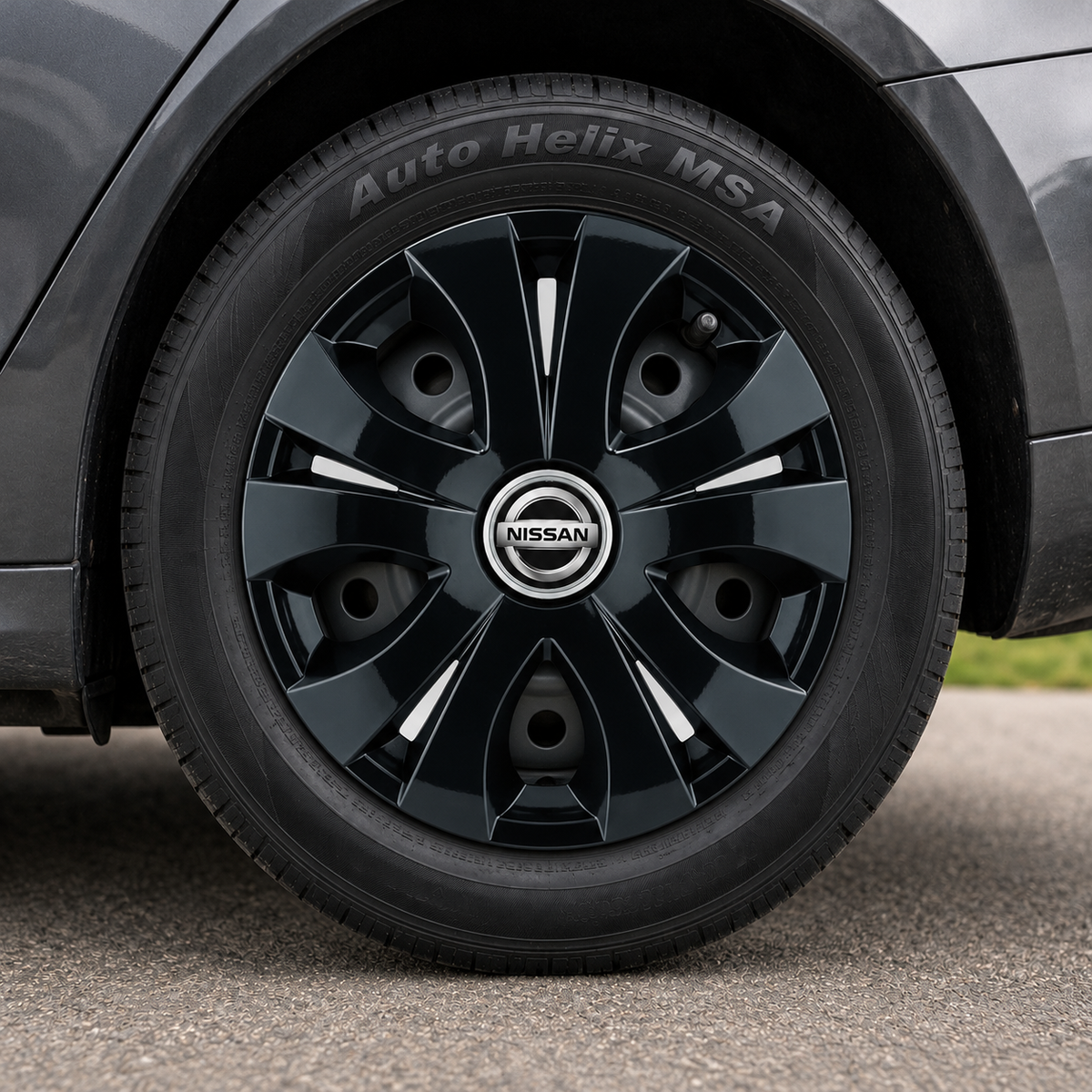 Set 4 Capace Roti Top Negru R16, Compatibil Cu Nissan