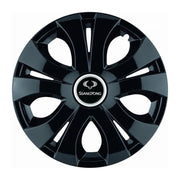 Set 4 Capace Roti Top Negru R16, Compatibil Cu SsangYoung