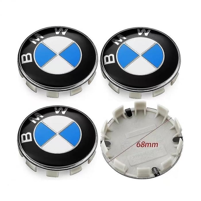 4 darabos BMW 68 mm-es könnyűfém keréktárcsa-borítás készlet