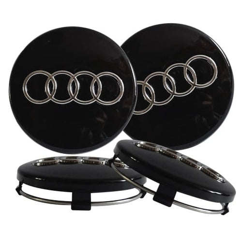 Set 4 Capace Janta Aliaj AUDI 60MM NEGRU