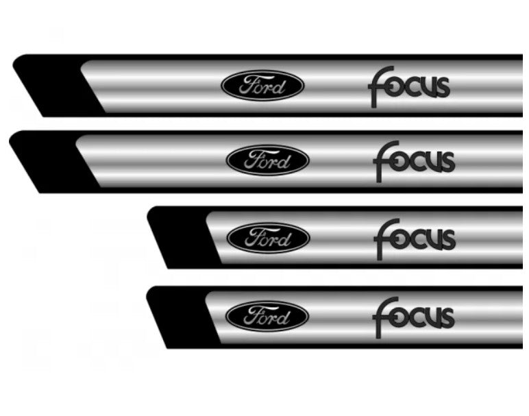 Set 4 stickere protectie praguri pentru Ford Focus v1, Creative Rey®