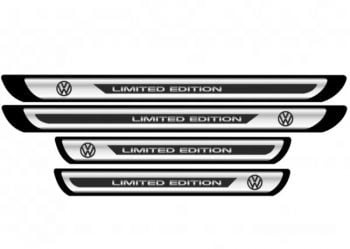 Set 4 stickere protectii praguri gri pentru VW, Creative Rey®