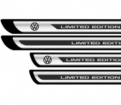Set 4 stickere protectii praguri gri pentru VW, Creative Rey®