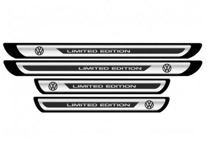 Set 4 stickere protectii praguri gri pentru VW, Creative Rey®
