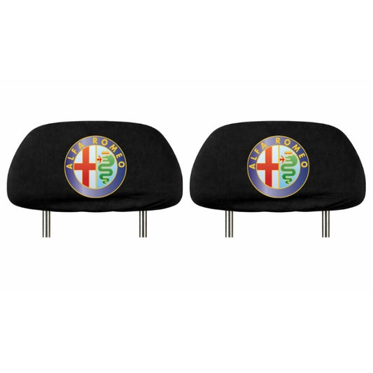 Set 5 huse tetiere negre, pentru gama auto Alfa Romeo