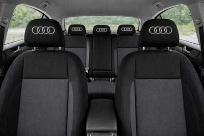 Set 5 huse tetiere negre, pentru gama auto AUDI