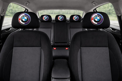 Set 5 huse tetiere negre, pentru gama auto BMW ANIVERSAR