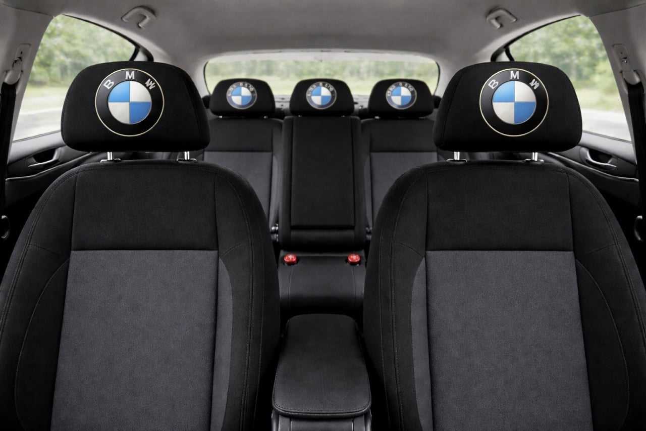 Set 5 huse tetiere negre, pentru gama auto BMW