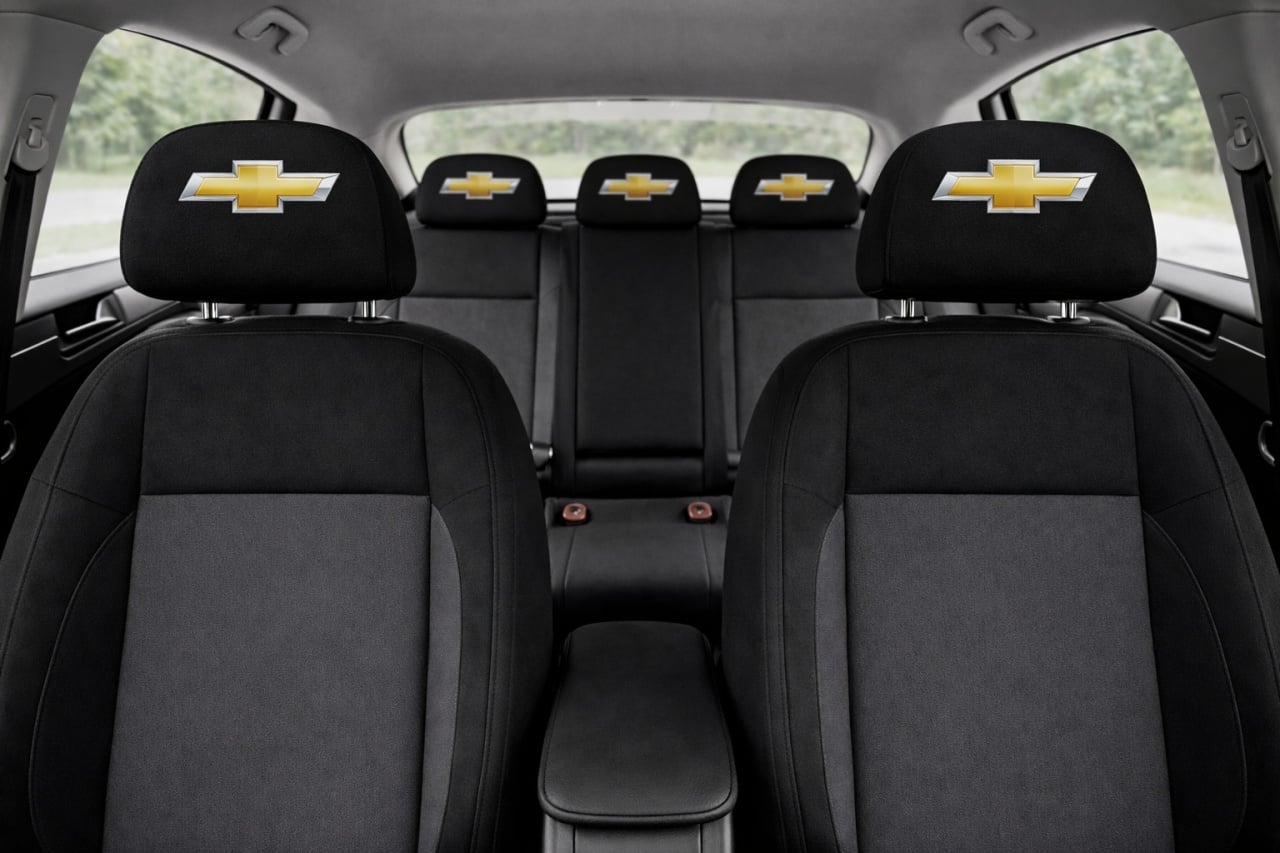 Set 5 huse tetiere negre, pentru gama auto CHEVROLET