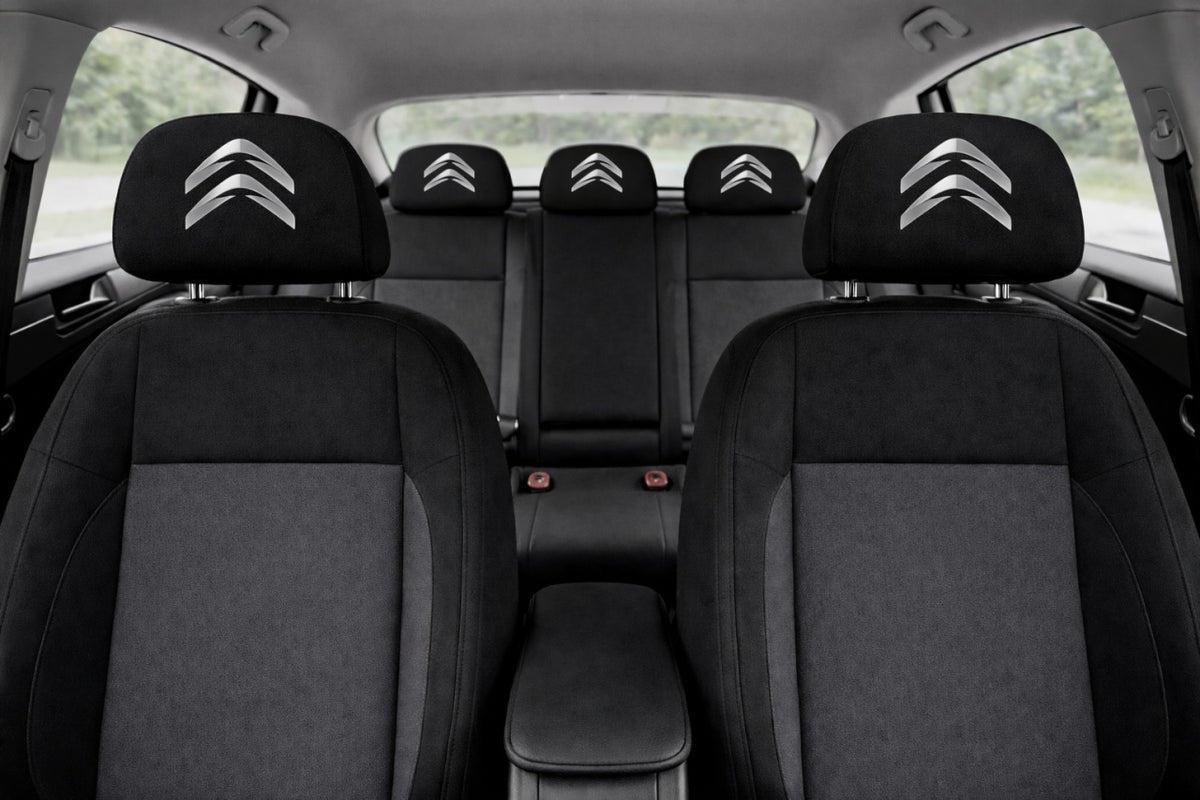 Set 5 huse tetiere negre, pentru gama auto CITROEN
