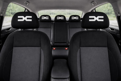 Set 5 huse tetiere negre, pentru gama auto DACIA NOU