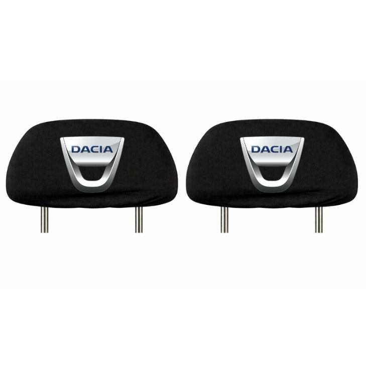Set 5 huse tetiere negre, pentru gama auto DACIA