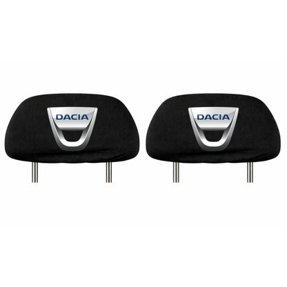 Set 5 huse tetiere negre, pentru gama auto DACIA